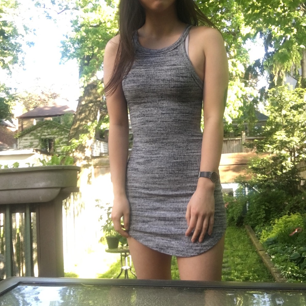 Grey bodycon dress